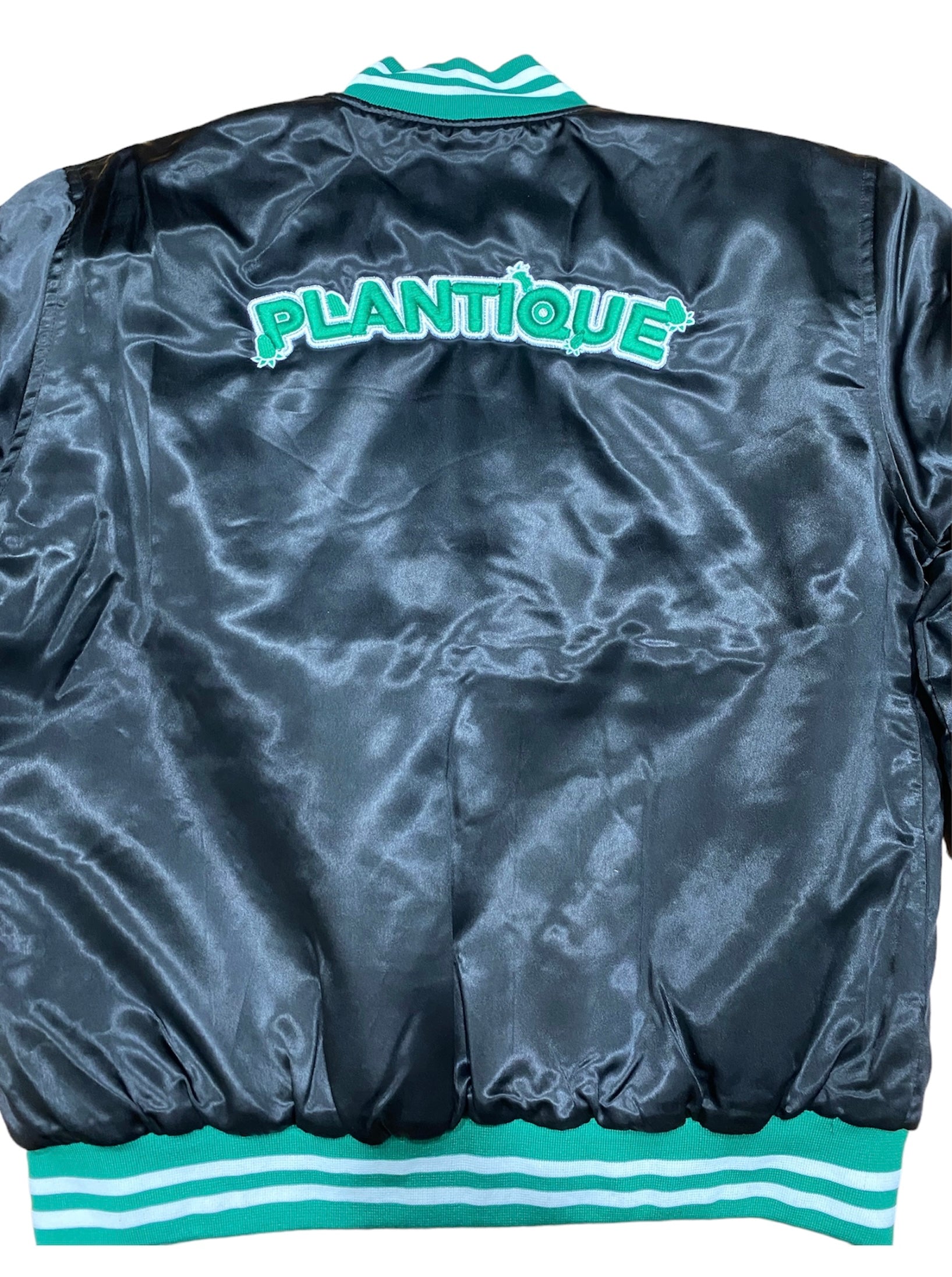 Plantique Varsity Bomber back view