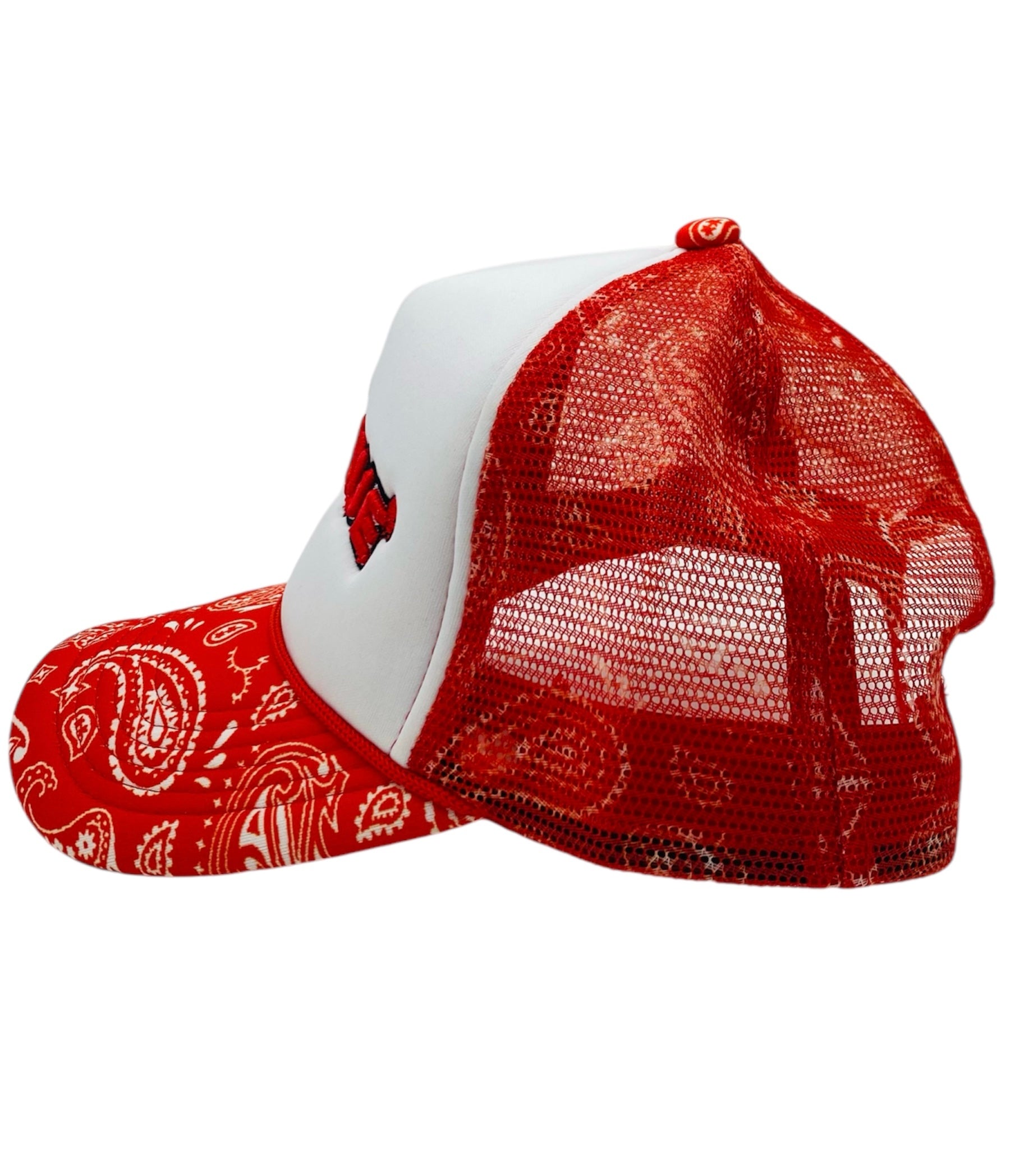 Plantique Trucker - Red Bandana side view 