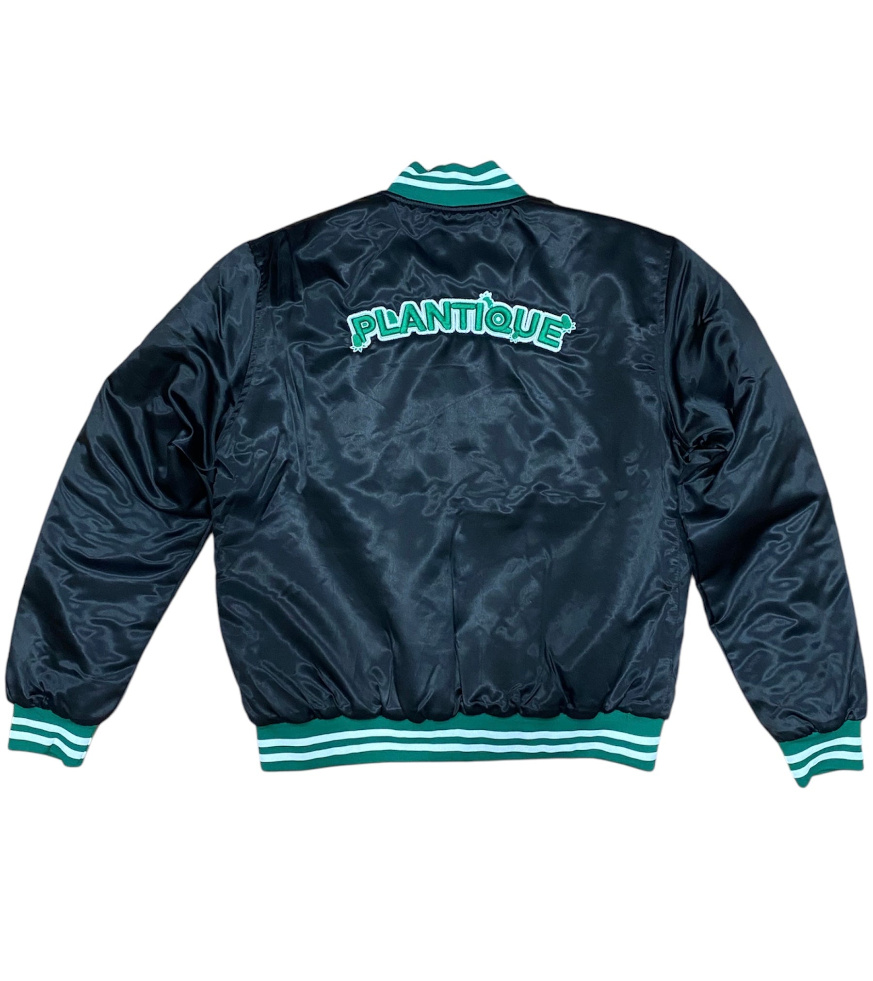 Plantique Varsity Bomber back view