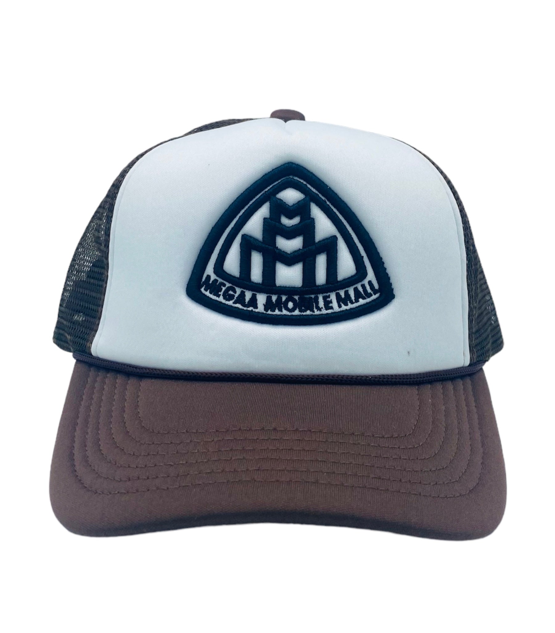 Triple M Logo Trucker - Brown front view 