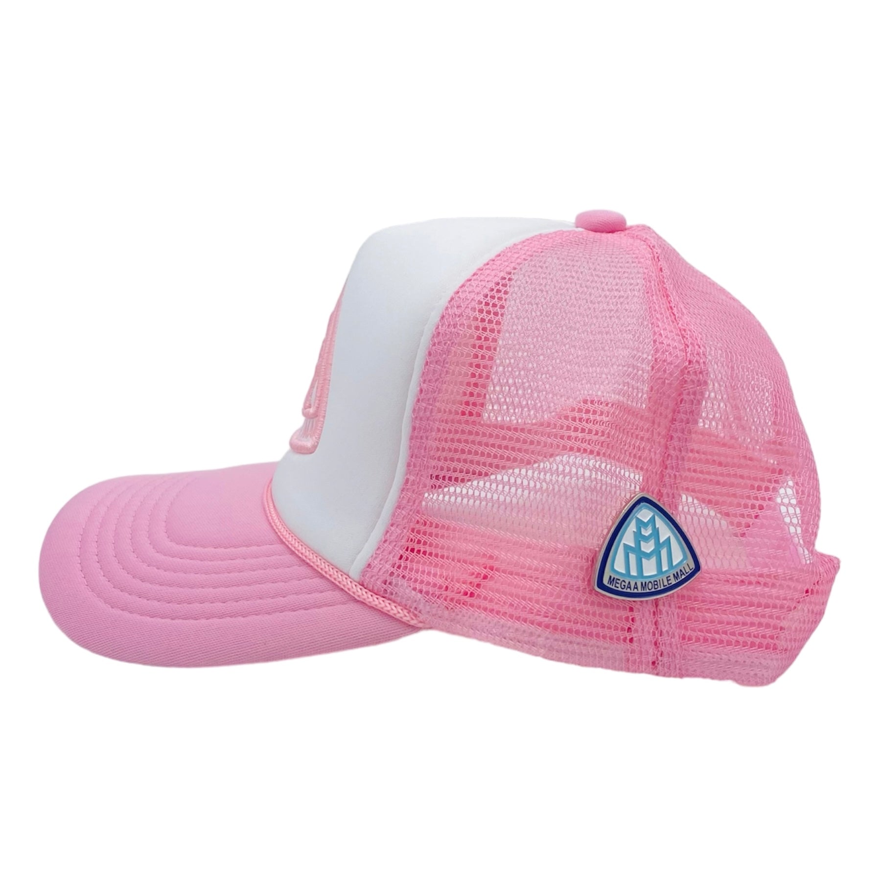 Triple M Logo Trucker - Pink side view