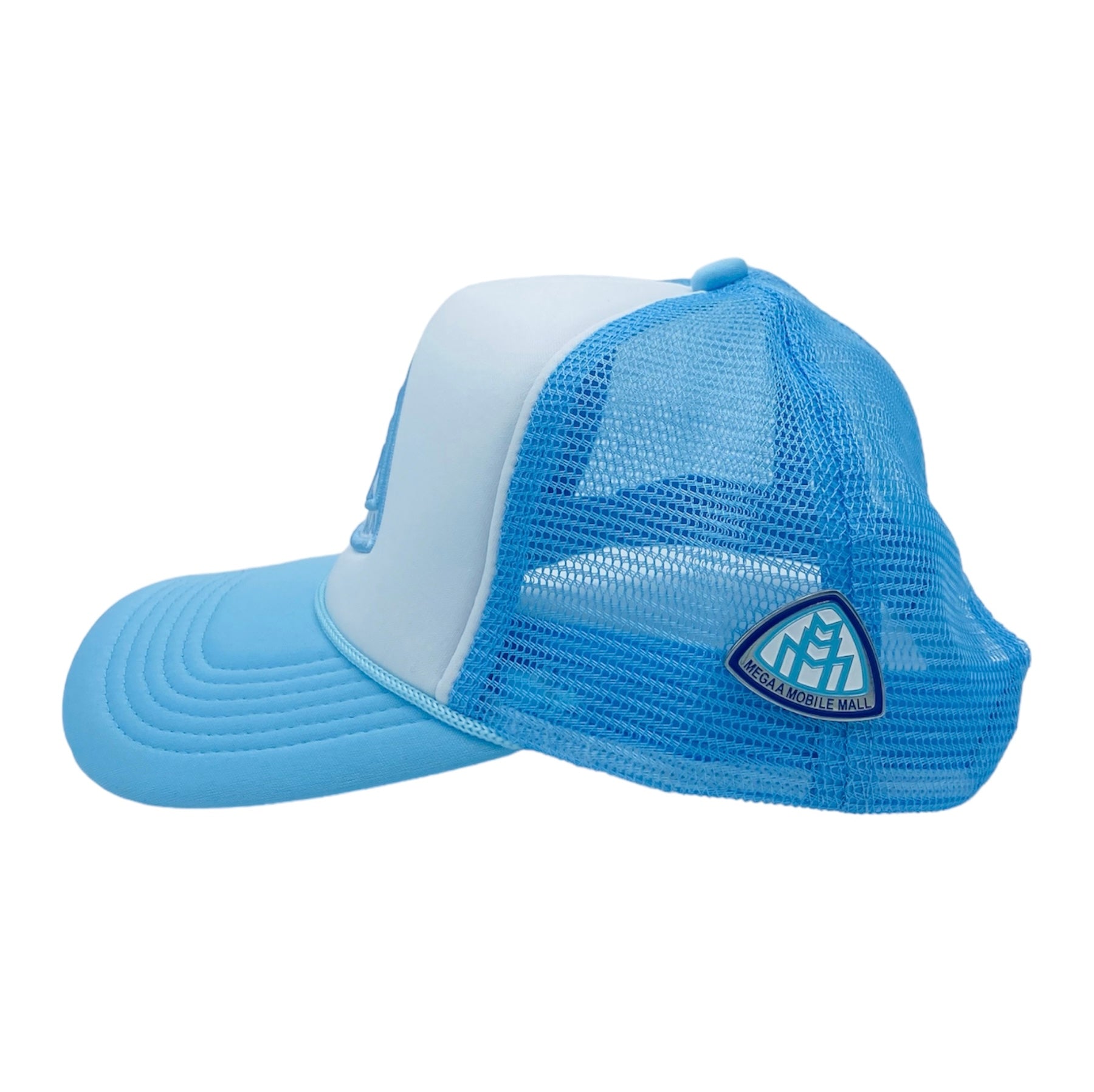 Triple M Logo Trucker - Sky Blue side view