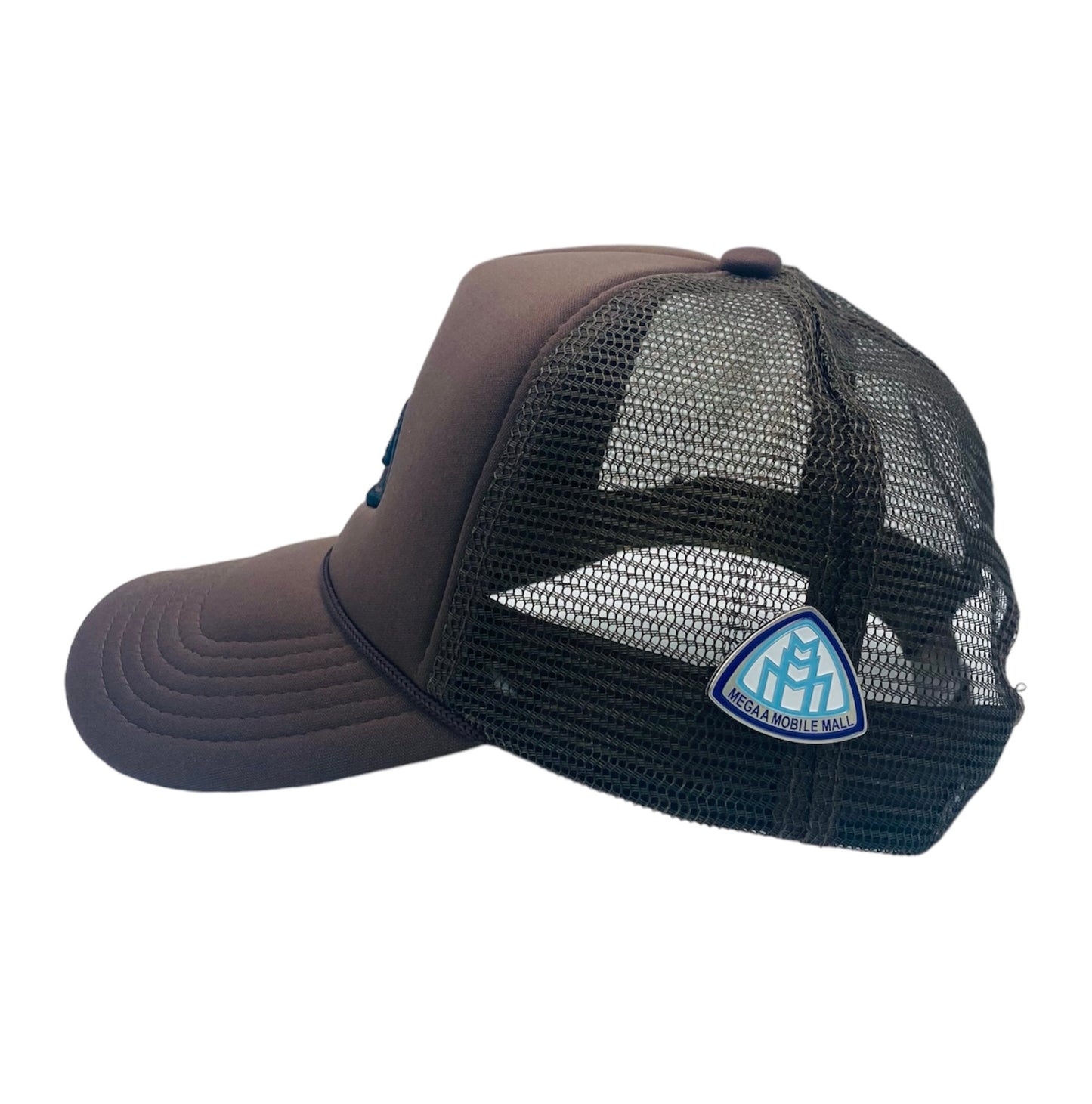 Triple M Logo Trucker - Solid Brown side view