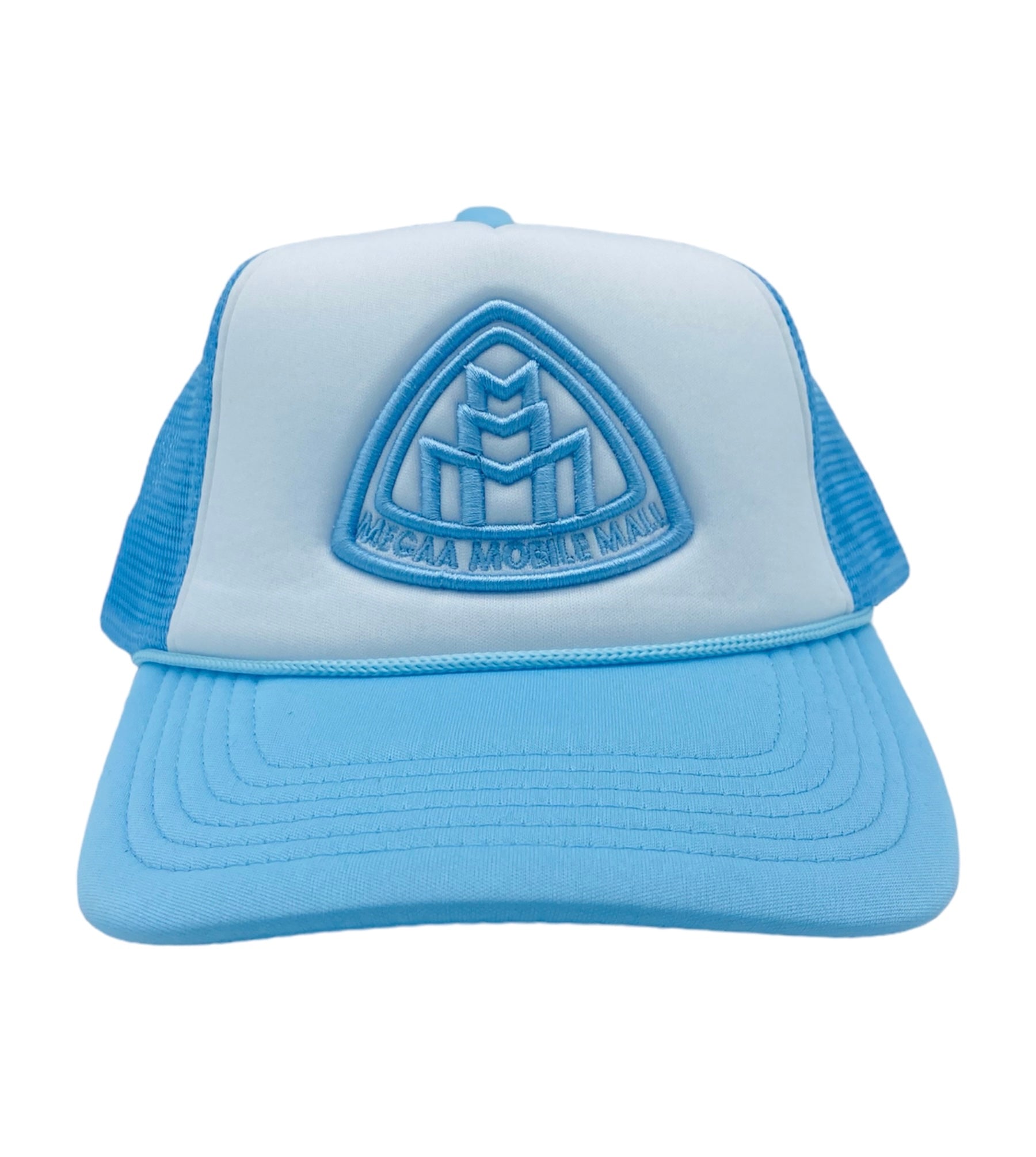 Triple M Logo Trucker - Sky Blue front view