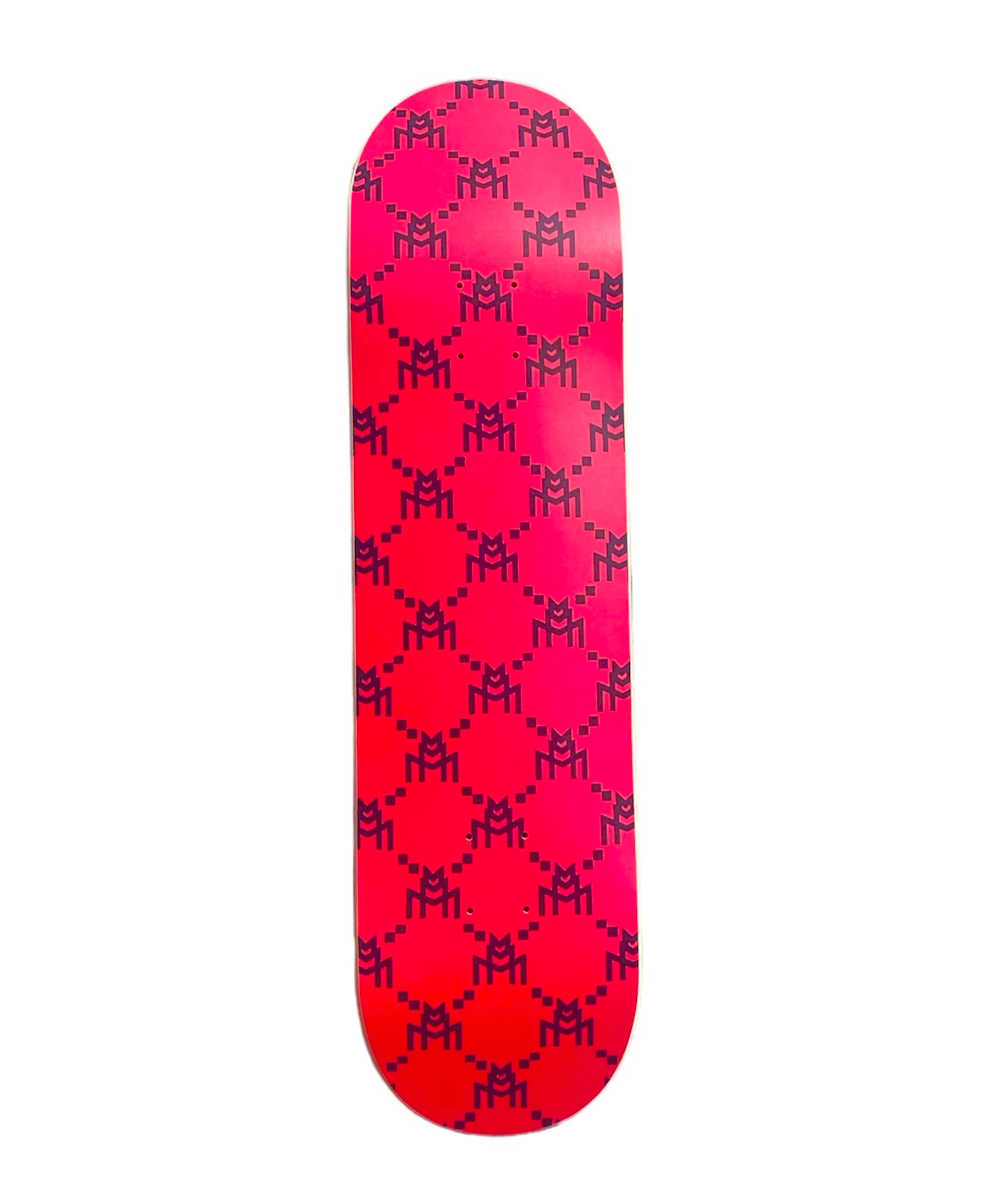 Triple M Monogram Skateboard Red front view