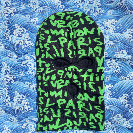Premium AI Image  Luxury and Puzzle Blend Louis Vuitton Opal Green Ski Mask  featuring Rubik's Cube Styles on a Crisp